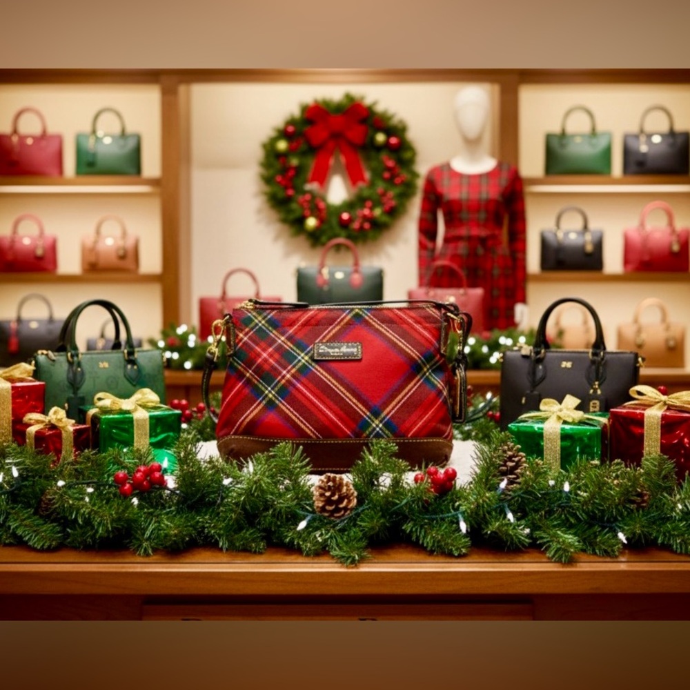 Dooney & Bourke Red Plaid Crossbody Bag